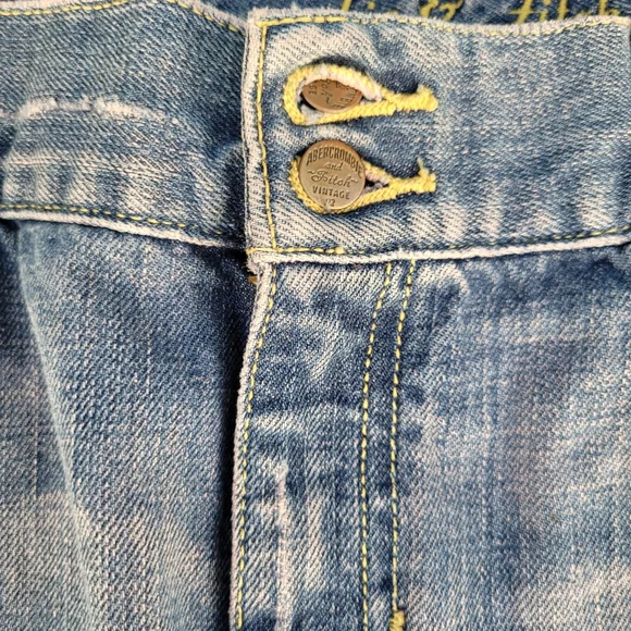 SUPER RARE! DESTROYED Abercrombie & Fitch Pink Lace & Denim Mini Skirt - Picture 7 of 9